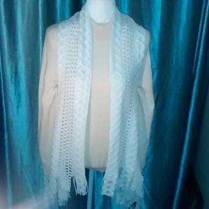 ETC. Sleeveless Cardigan/Open Front Poncho/Scarf